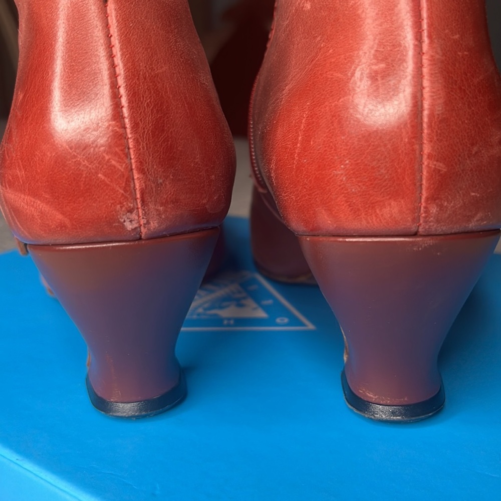 John Fluevog Red Ankle Boots - Picture 6 of 13